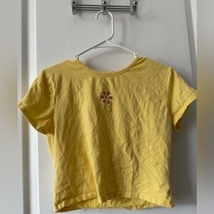 Rue21 Yellow Crop Top Sunny Crew Neck